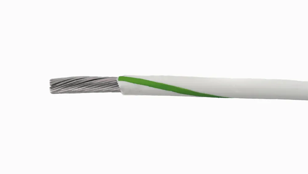 1857 WG005 - Alpha Wire MIL-W-16878E/1/Type B PVC Hook-Up/Lead Wire - 18 AWG - 7/26 Stranded Conductor - Tinned Copper - 600V - White/Green - 100ft Secure Checkout