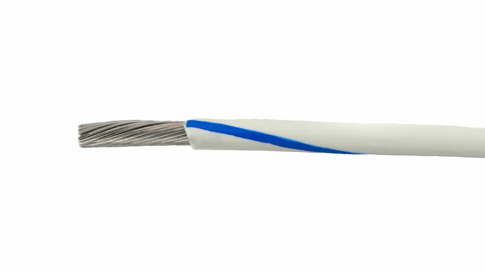 1857 WU005 - Alpha Wire MIL-W-16878E/1/Type B PVC Hook-Up/Lead Wire - 18 AWG - 7/26 Stranded Conductor - Tinned Copper - 600V - White/Blue - 100ft Must Have