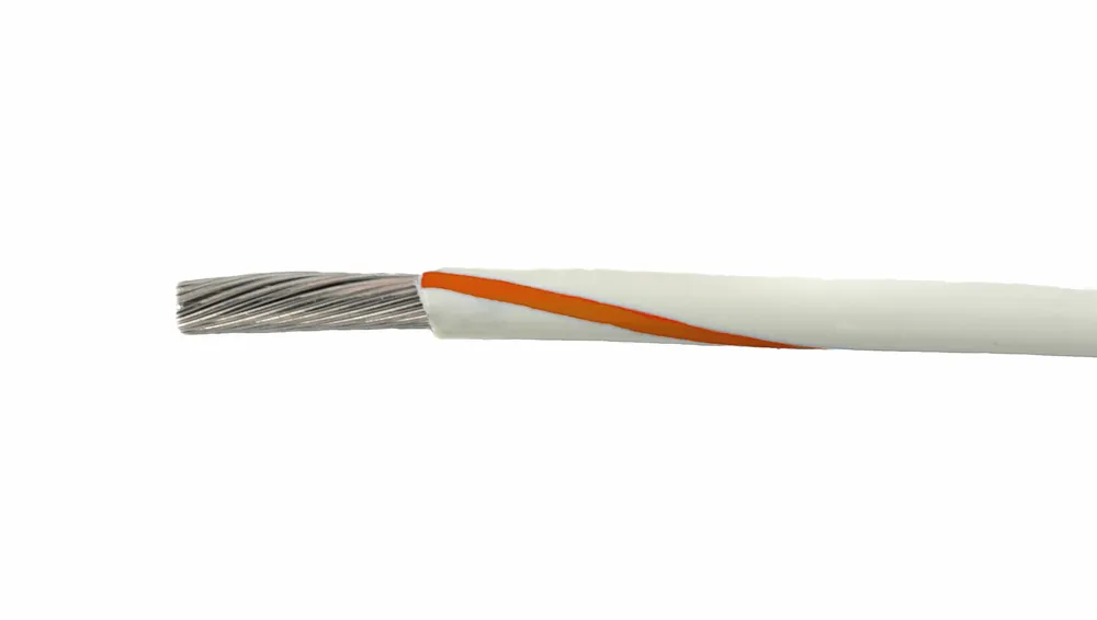 3050 WO005 - Alpha Wire UL 1007/UL 1569 PVC Hook-Up/Lead Wire - 24 AWG - 7/32 Stranded Conductor - Tinned Copper - 300V - White/Orange - 100ft Free Returns