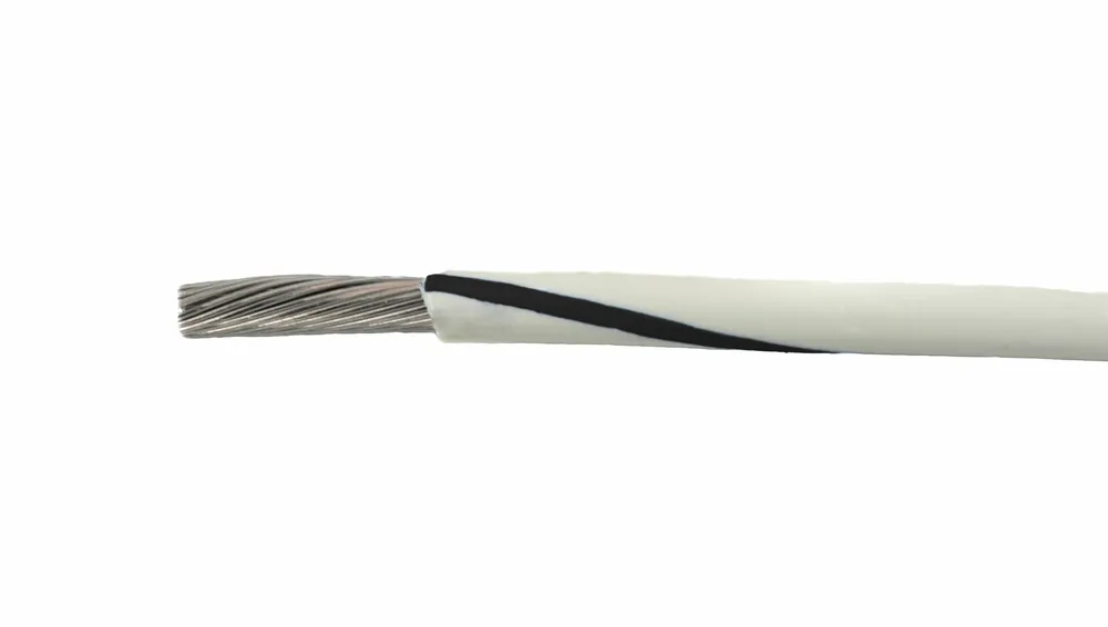 Authentic 1857/19 WB005 - Alpha Wire MIL-W-16878E/1 PVC Hook-Up/Lead Wire - 18 AWG - 19/30 Stranded Conductor - Tinned Copper - 600V - White/Black - 100ft