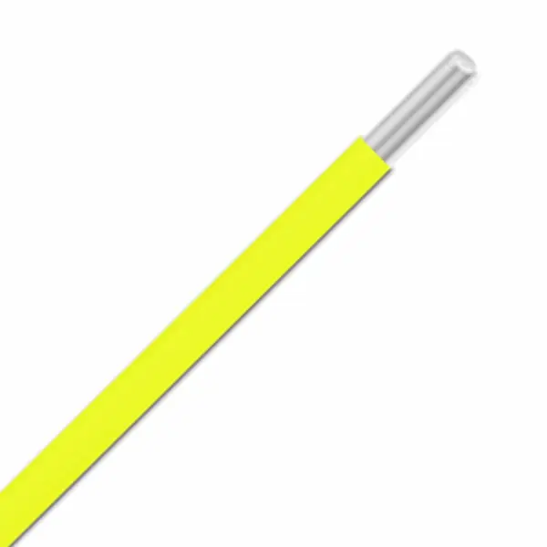 Certified 1806 YL005 - Alpha Wire - UL 1523 - Wire Wrap - 28 AWG - ETFE Insulation - Solid Conductor -Silver Coated Copper - Yellow - 100ft