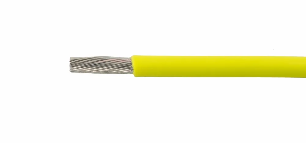 Crafted Alpha Wire EcoWire® Plus Hook-Up/Lead Wire - 17 AWG 19 Stranded Conductor - Bare copper - 300V - Yellow - 1000 ft
