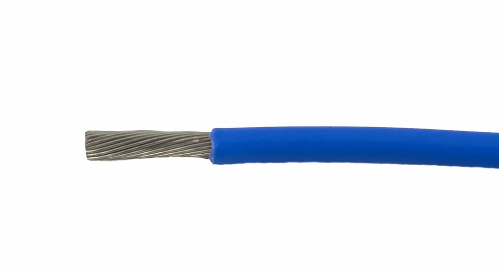 Secure Checkout Alpha Wire EcoWire® Plus Hook-Up/Lead Wire - 14 AWG 19 Stranded Conductor - Bare copper - 300V - Blue - 100 ft