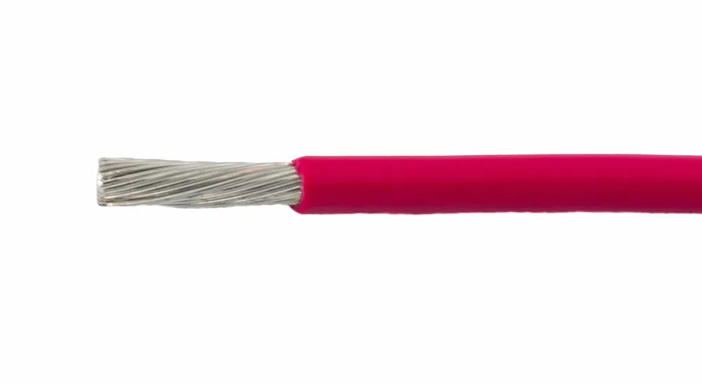 Markdown Alpha Wire EcoWire® Hook-Up/Lead Wire - 14 AWG Solid Conductor - Tinned copper - 600V - Red - 100 ft