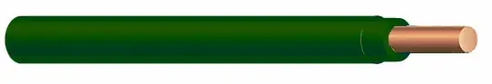 Latest TFN Building Wire - 18 AWG - Dark green - Solid Conductor