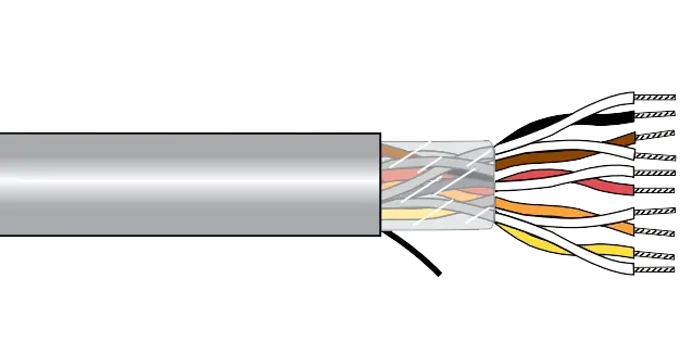Alpha EcoCable® Mini Unshielded Multipair Cable - 20 AWG 3 Pair - Slate - 300V - 1000 ft Fast Shipping