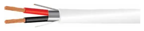 Best Choice Security Alarm Cable - CMP Plenum Rated - Shielded - 18 AWG 2 Conductor - White Jacket - 1000 ft Reel