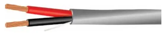 Security Alarm Cable - CMR Riser Rated - Unshielded - 20 AWG 2 Conductor - Gray Jacket - 1000 ft Box Hassle-Free Returns