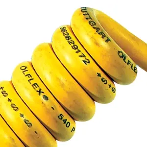 Must Have 73220143 LAPP ÖLFLEX® SPIRAL 540 P Retractable Coiled Cable (12" - 39" length) - Unshielded - 16 AWG 2 Conductor - Yellow