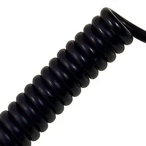 73220201 LAPP UNITRONIC® SPIRAL Retractable Coiled Cable (8" - 32" length) - Shielded - 26 AWG 2 Conductor - Black Budget