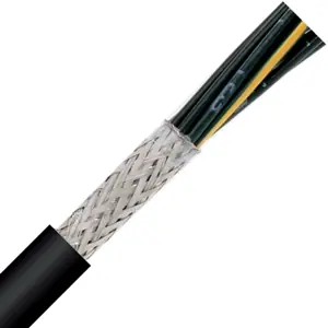 Genuine 1123489 - LAPP ÖLFLEX® CLASSIC 135 CH BK Flexible Power and Control Cable - Foil Tape, Tinned Copper Braid - 10 AWG 5 Conductors - Black