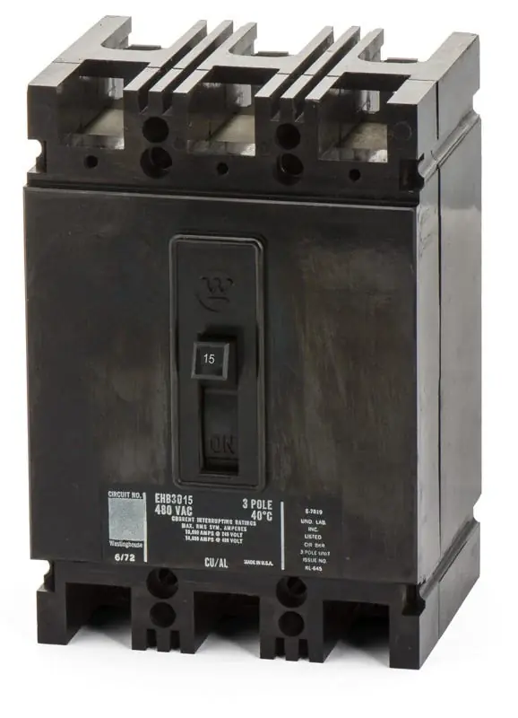 Clearance Eaton / Westinghouse EHB3015 - 15A 3 Pole Molded Case Circuit Breaker