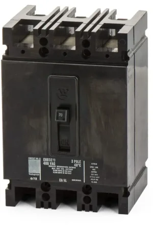 Express Delivery Eaton / Westinghouse EHB3070 - 70A 3 Pole Molded Case Circuit Breaker