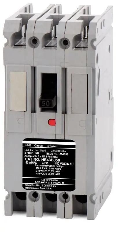 Siemens HE43B050 - 50A 3 Pole Molded Case Circuit Breaker Next Day Delivery
