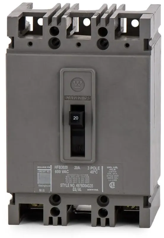 Eaton / Cutler-Hammer HFB3020 - 20A 3 Pole Molded Case Circuit Breaker Today Only