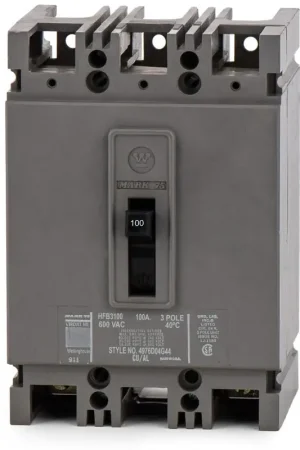 Top Rated Eaton / Cutler-Hammer HFB3100 - 100A 3 Pole Molded Case Circuit Breaker