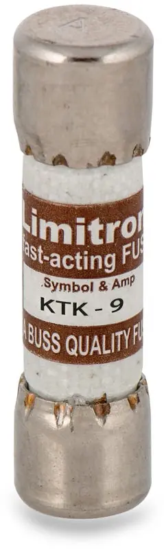 Reduced Price Eaton Bussmann KTK-9 Fast Acting Midget Fuse