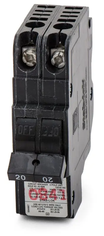 Reduced Price Federal Pacific NC0220 - 20A 2 Pole Miniature Circuit Breaker