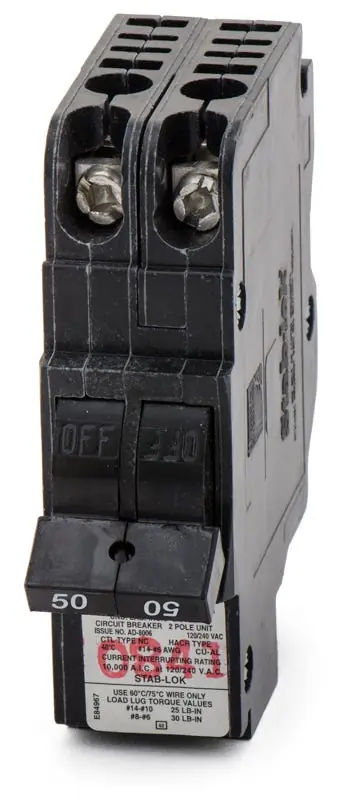 Federal Pacific NC0250 - 50A 2 Pole Miniature Circuit Breaker Trusted Brand