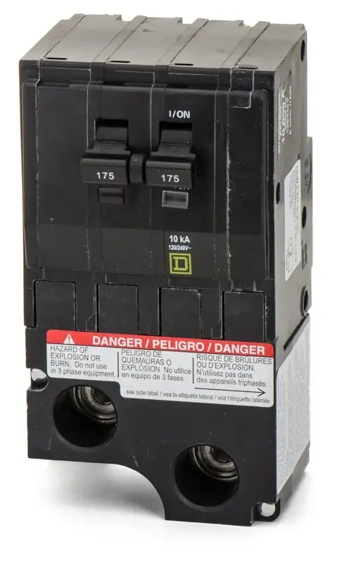 Square D QO2175 - 175A 2 Pole Miniature Circuit Breaker Genuine