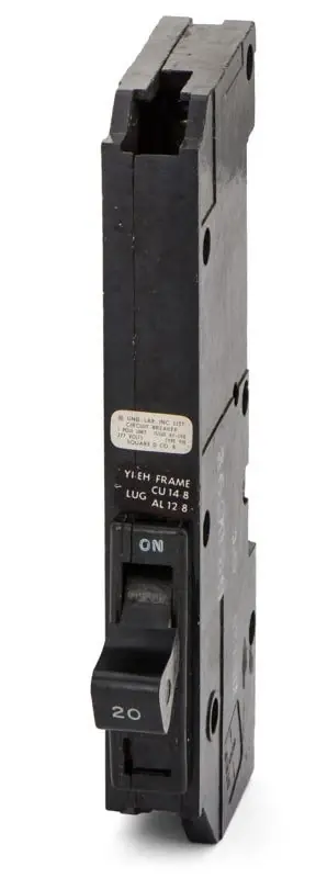 Certified Square D Y1B120 - 20A 1 Pole Molded Case Circuit Breaker