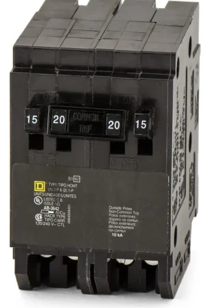 Time-Limited Square D HOMT1515220 - 15/20A Quad Tandem Miniature Circuit Breaker