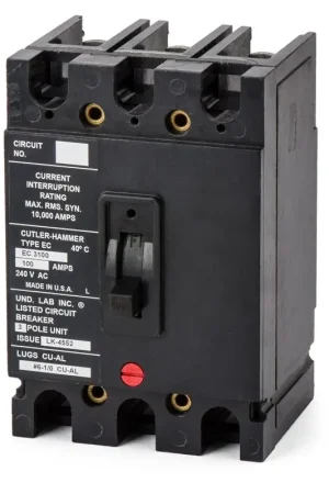 Professional Grade Eaton / Cutler-Hammer EC3100 - 100A 3 Pole Molded Case Circuit Breaker