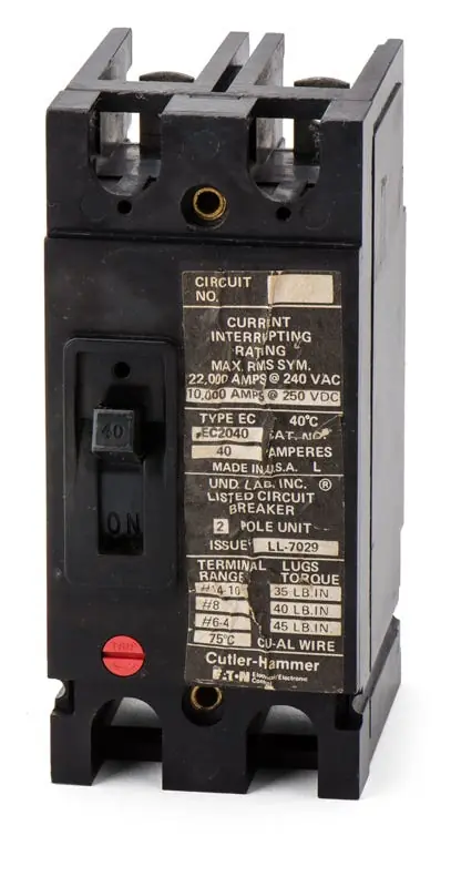 Eaton / Cutler-Hammer EC2040 - 40A 2 Pole Molded Case Circuit Breaker Instant Buy