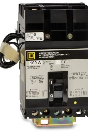Best Seller Square D FA341001042 - 100A 3 Pole Molded Case Circuit Breaker