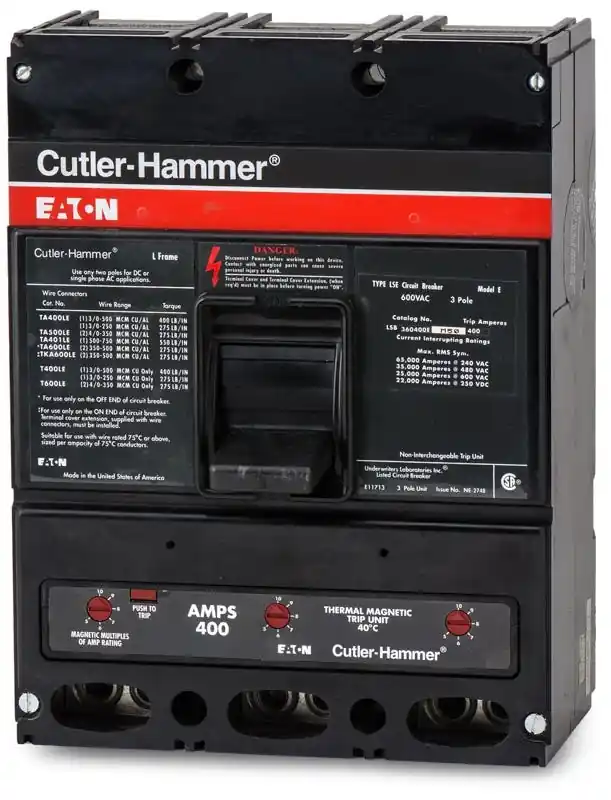 Brand New Eaton / Cutler-Hammer LSB360400E - 400A 3 Pole Molded Case Circuit Breaker