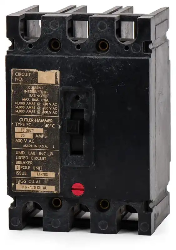 Eaton / Cutler-Hammer FC3070 - 70A 3 Pole Molded Case Circuit Breaker Deal
