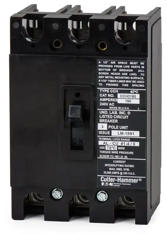 Eaton / Cutler-Hammer CCH3150-R - 150A 3 Pole Molded Case Circuit Breaker One Day Deal
