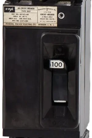 Authentic Federal Pacific NEF421100 - 100A 2 Pole Molded Case Circuit Breaker