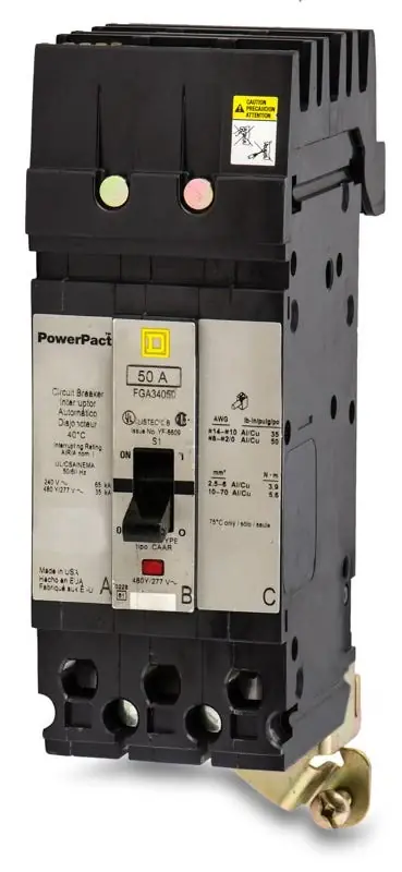 Hassle-Free Returns Square D FGA34050 - 50A 3 Pole Molded Case Circuit Breaker