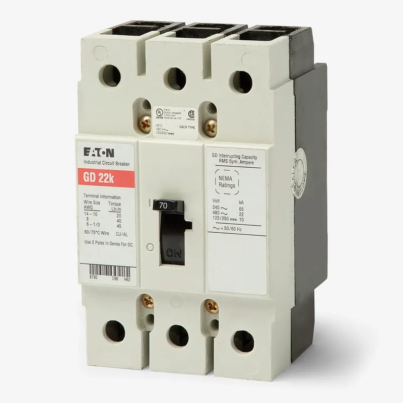 Eaton / Cutler-Hammer GD3070 - 70A 3 Pole Molded Case Circuit Breaker Genuine