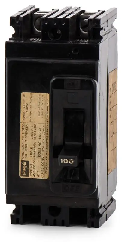Federal Pacific NE221100 - 100A 2 Pole Molded Case Circuit Breaker Mega Sale