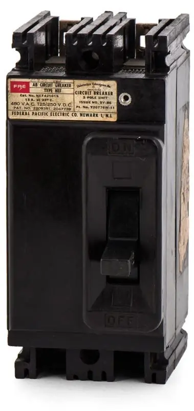 Top Rated Federal Pacific NEF421015 - 15A 2 Pole Molded Case Circuit Breaker
