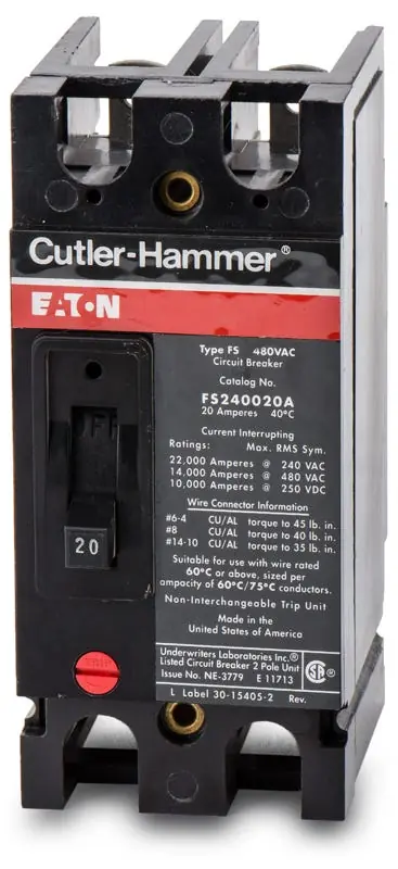 Eaton / Cutler-Hammer FS240020A - 20A 2 Pole Molded Case Circuit Breaker Best Choice
