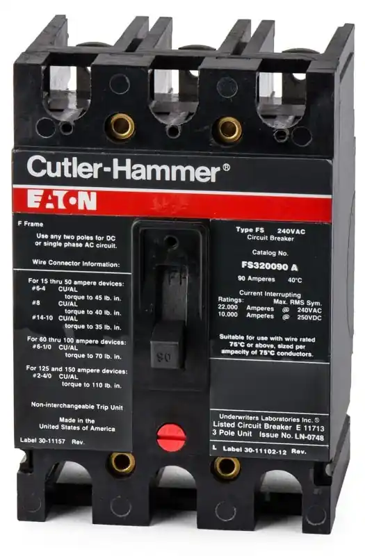 Eaton / Cutler-Hammer FS320090A - 90A 3 Pole Molded Case Circuit Breaker Trending