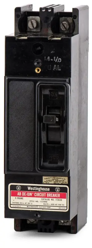 Eaton / Westinghouse F2030 - 30A 2 Pole Molded Case Circuit Breaker Secure Checkout