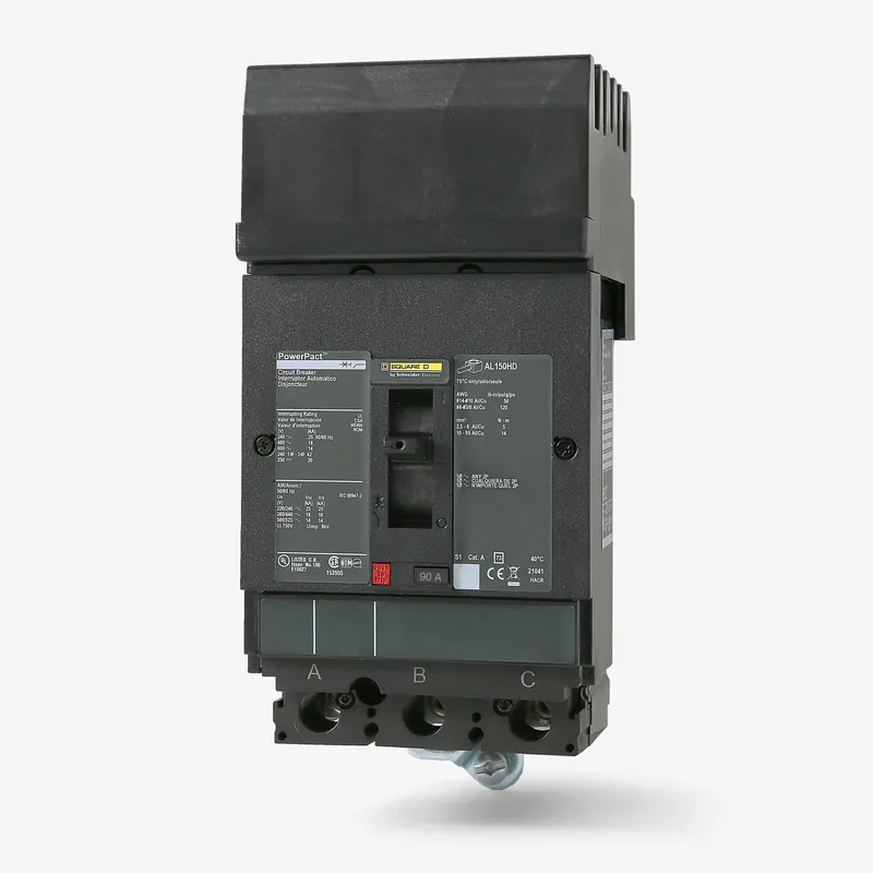 Square D HLA36090 - 90A 3 Pole Molded Case Circuit Breaker Certified