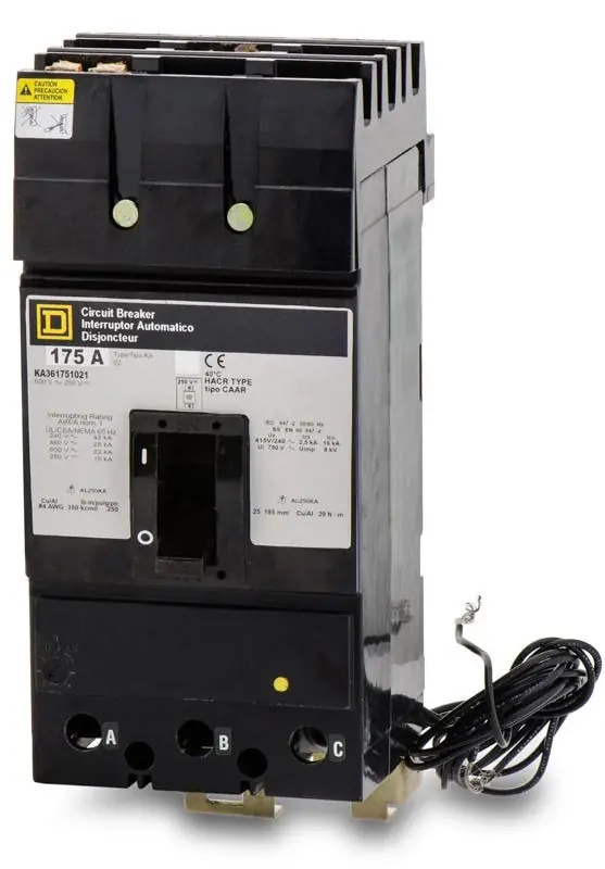Cheap Square D KA36175-1021 - 175A 3 Pole Molded Case Circuit Breaker