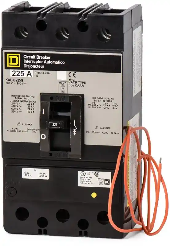 Square D KAL36225G - 225A 3 Pole Molded Case Circuit Breaker Special Discount