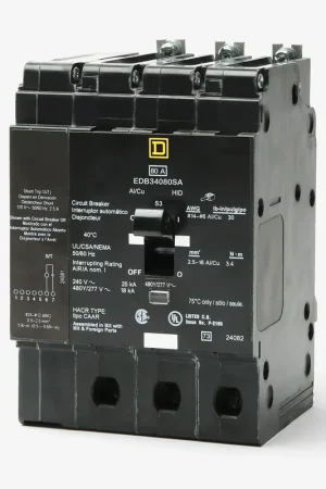 Best Choice Square D EDB34080SA - 80A 3 Pole Miniature Circuit Breaker