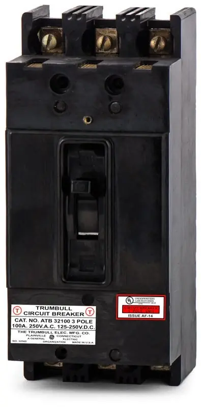 Same Day Shipping ABB / Trumbull ATB32100 - 100A 3 Pole Molded Case Circuit Breaker