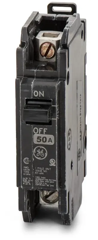 Final Sale ABB / General Electric THQC1150WL - 50A 1 Pole Molded Case Circuit Breaker