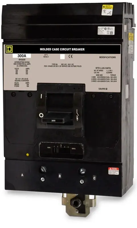 Square D MH36300 - 300A 3 Pole Molded Case Circuit Breaker Professional Grade