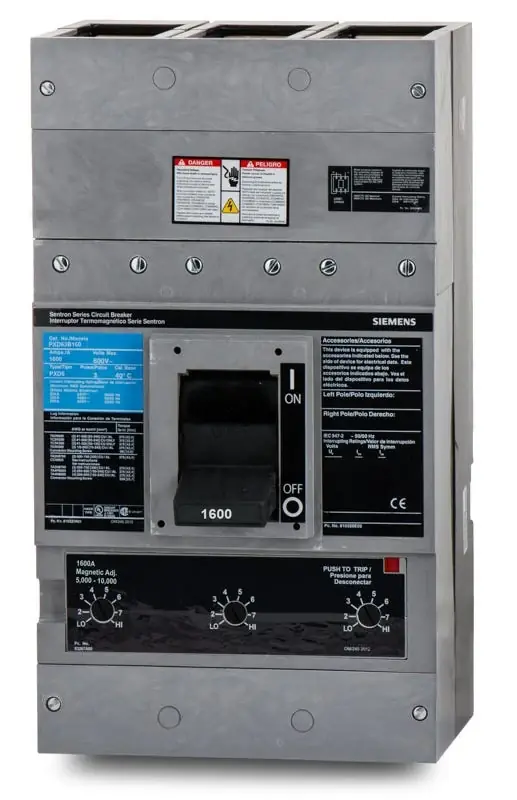 Siemens PXD63B160 - 1600A 3 Pole Molded Case Circuit Breaker Budget