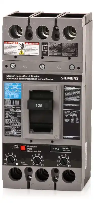 Last Chance Siemens FD63B125L - 125A 3 Pole Molded Case Circuit Breaker