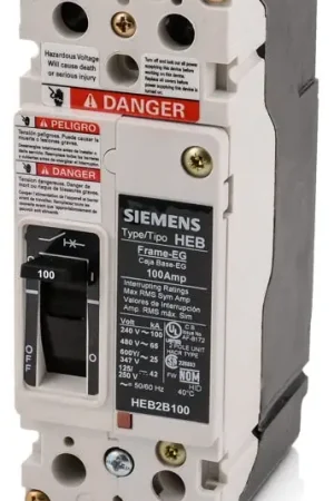 Final Sale Siemens HEB2B100B - 100A 2 Pole Molded Case Circuit Breaker